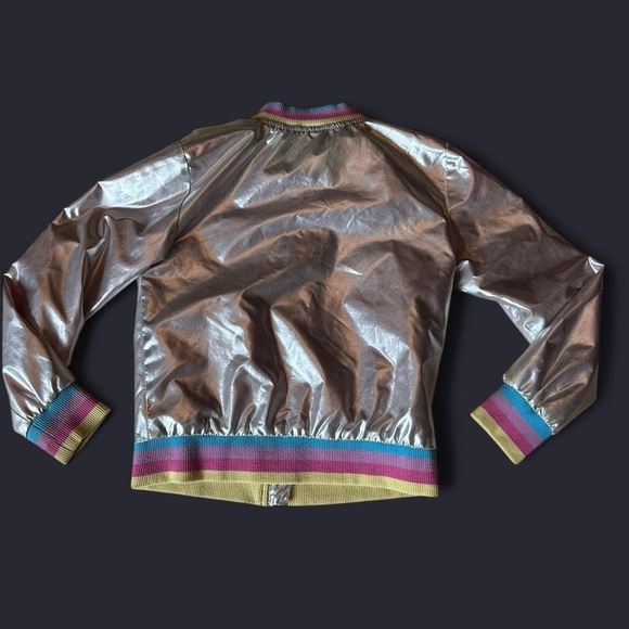 Trolls Girls World Tour Metallic Patchwork Bomber Jacket size 6 - Picture 5 of 7